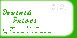 dominik patocs business card